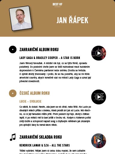 Jan Řápek | 2019-1 | Headliner