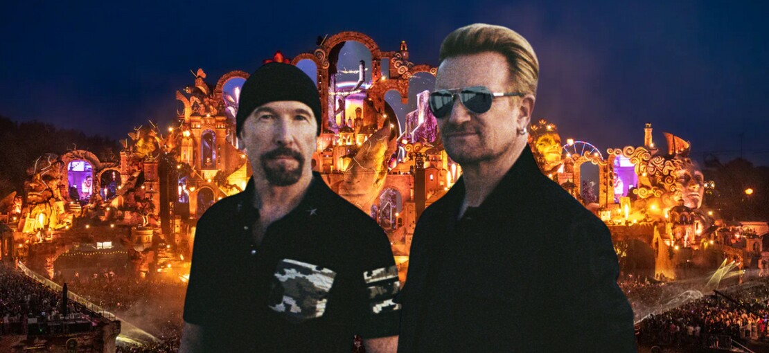Obrázek k článku U2 zní v novém singlu Martina Garrixe. Edge rozzářil show na Tomorrowlandu