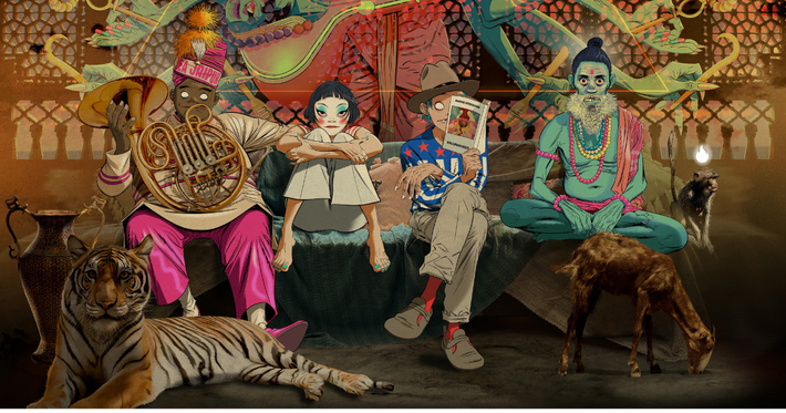 Náhledový obrázek k článku Velký návrat Gorillaz. Nové album ohlašují písní o veselém diktátorovi